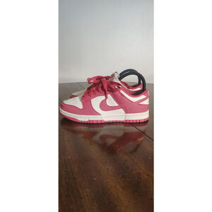 Nike Dunk Low Shoes Womens Size 6 Pink White Leather Sneakers DD1873-600